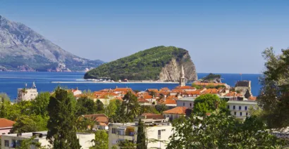 © dbrnjhrj - Fotolia Old town Budva end Island of Sveti Nikola, Montenegro, Europe