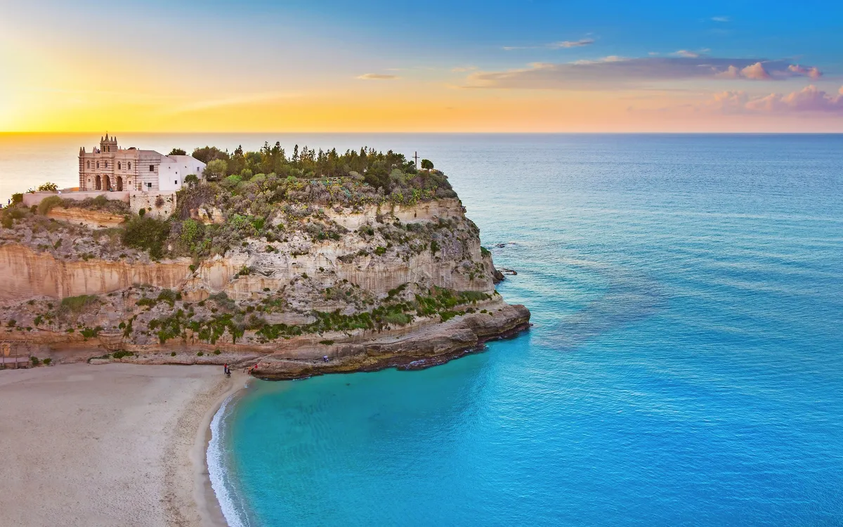 Tropea Kalabrien Sizilien Sonnenuntergang