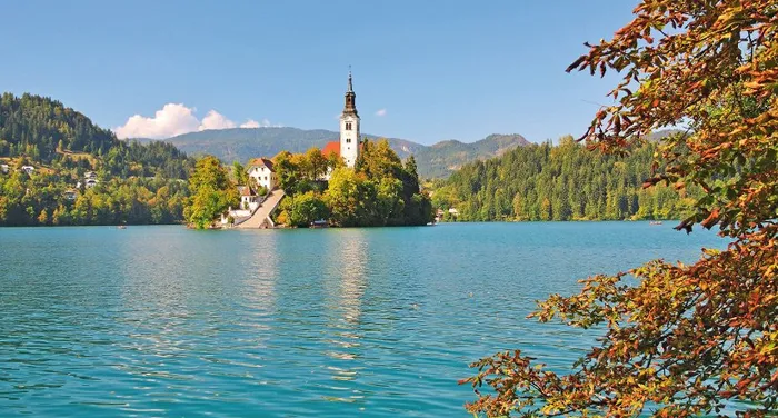am Bleder See in den Julischen Alpen in Slowenien